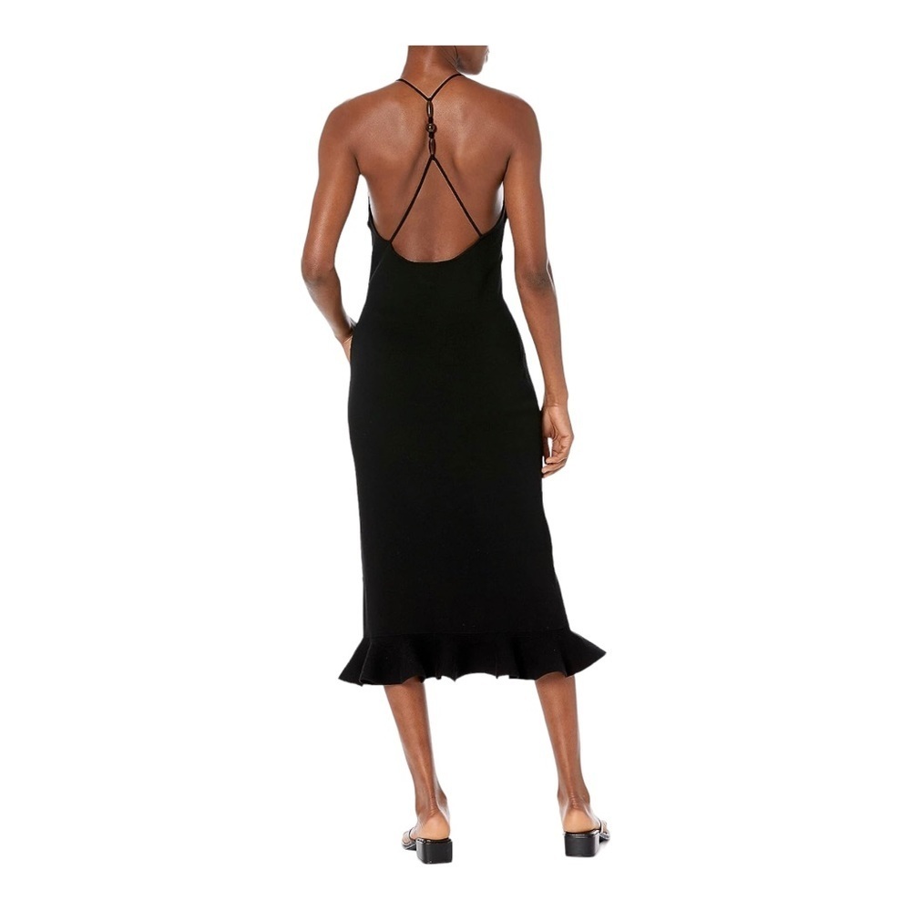 Rebecca Taylor Ribbed Knit Stretch Knotted Beaded Back Column Bodycon Dress NWOT - Picture 11 of 11